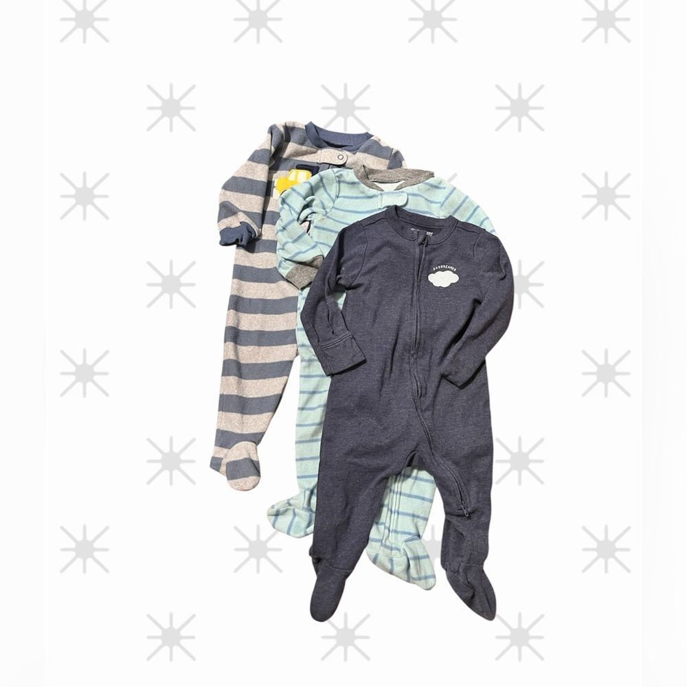 Lot Baby Boy Fleece Sleepers Footed Pajamas 9M